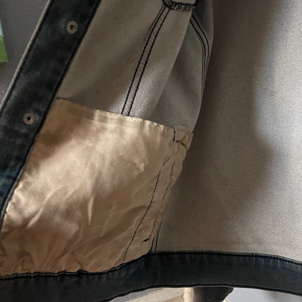 Super Soft Denim Jacket with Built In Hoodie - Picture 3 of 6